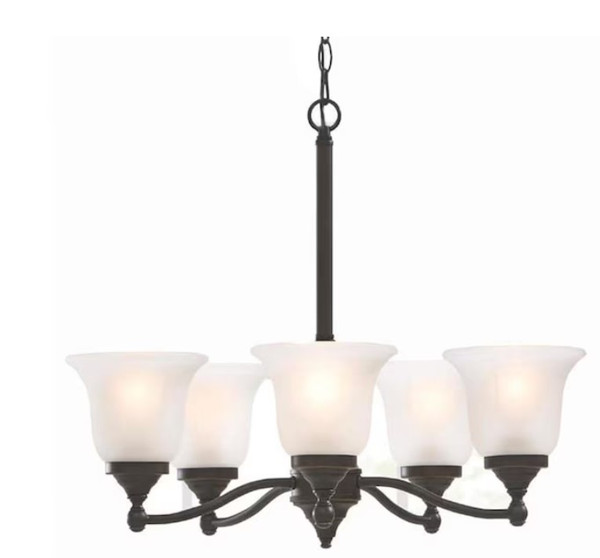 Roseall 5-Light Oil-Rubbed Bronze Transitional Chandelier (OPEBOX) Roseall 5-Light Oil-Rubbed Bronze Transitional Chandelier (OPEBOX)