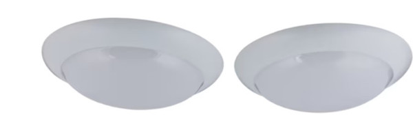 Project Source 2-Pack 2-Light 11-in White LED Flush Mount Light (OPENBOX)