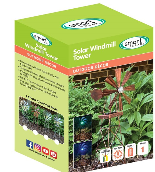 Metal Solar Windmill Stake