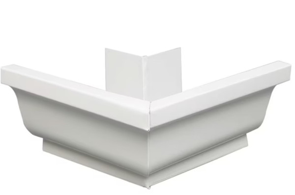 Amerimax 4-in x 7.25-in White K Style Gutter Outside Corner