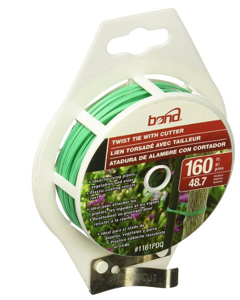 Gardening Twist Tie Spool With Cutter Green