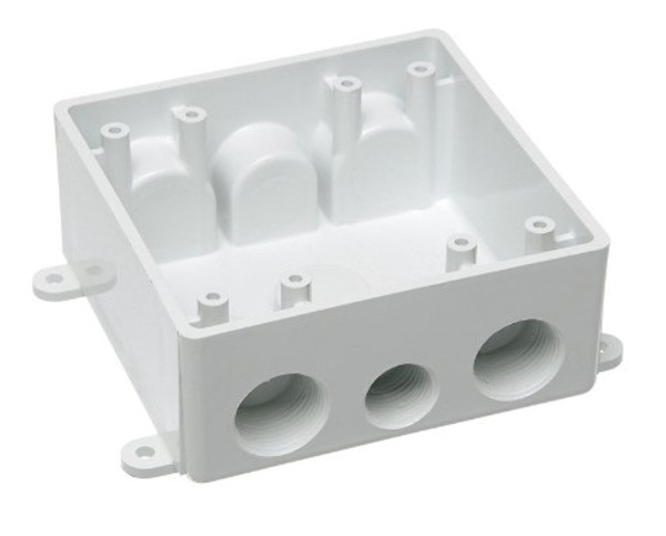 Carlon 32 cu in Rectangle PVC 2 gang T-Box White Carlon 32 cu in Rectangle PVC 2 gang T-Box White