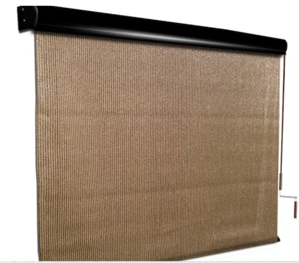 Coolaroo 72 x 72 Crank Operated Brown Roller Sun Shade