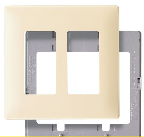 Pass & Seymour Radiant Ivory 2 gang Plastic Decorator Wall Plate 1 pk Pass & Seymour Radiant Ivory 2 gang Plastic Decorator Wall Plate 1 pk