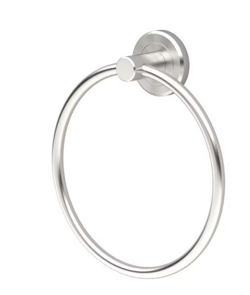 allen + roth Latitude 2 Brushed Nickel Wall Mount Single Towel Ring allen + roth Latitude 2 Brushed Nickel Wall Mount Single Towel Ring