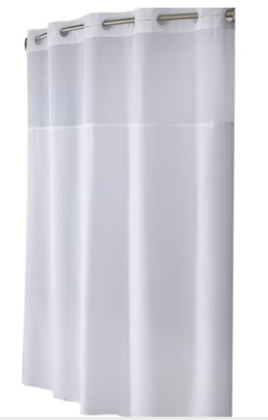 Hookless 74-in L Mildew Resistant Polyester Shower Curtain Hookless 74-in L Mildew Resistant Polyester Shower Curtain