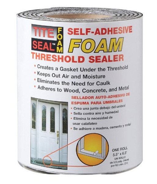 Tite Seal 5-1/2 in. W X 6-1/2 ft. L Foam Self-Adhesive Foam Threshold Sealer Clear Tite Seal 5-1/2 in. W X 6-1/2 ft. L Foam Self-Adhesive Foam Threshold Sealer Clear