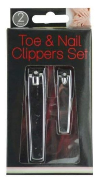 Toe and Nail Clippers Set in Silver Toe and Nail Clippers Set in Silver