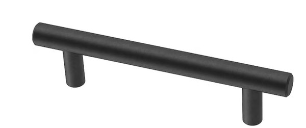 Brainerd Bar 3-3/4-in Center to Center Matte Black Cylindrical Bar Drawer Pulls Brainerd Bar 3-3/4-in Center to Center Matte Black Cylindrical Bar Drawer Pulls