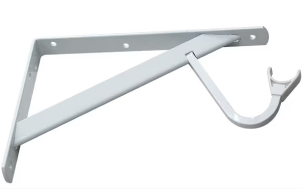 Project Source 12.84-in L x 1.06-in W x 12.84-in D Heavy Duty White Shelf Bracket