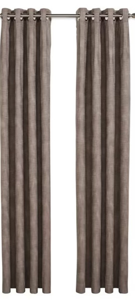 allen + roth 84-in Sand Polyester Room Darkening Thermal Lined Grommet Single Curtain Panel allen + roth 84-in Sand Polyester Room Darkening Thermal Lined Grommet Single Curtain Panel