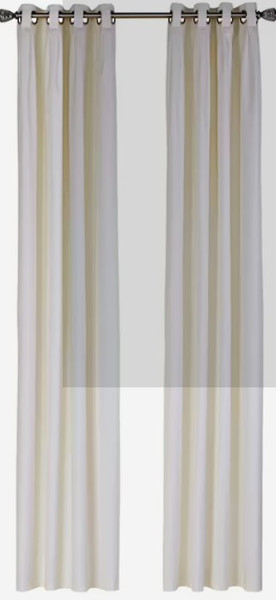 Allen + Roth X72607484ZBG Winbourne 84-in Cream Polyester Grommet Room Darkening Thermal Lined Single Curtain Panel Allen + Roth X72607484ZBG Winbourne 84-in Cream Polyester Grommet Room Darkening Thermal Lined Single Curtain Panel