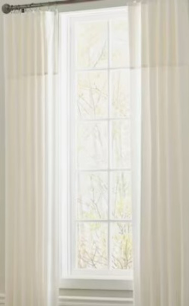 allen + roth 84-in Cloud Cotton Light Filtering Rod Pocket Single Curtain Panel allen + roth 84-in Cloud Cotton Light Filtering Rod Pocket Single Curtain Panel