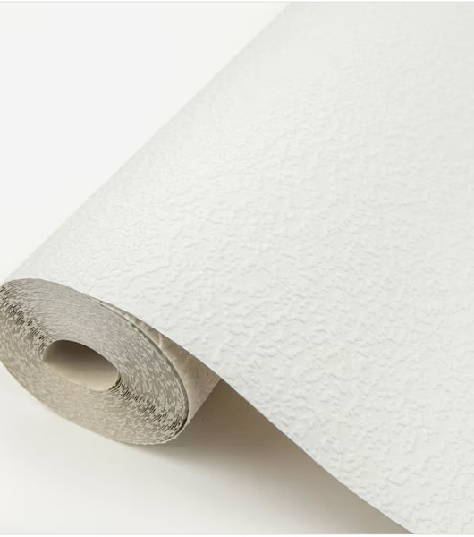 Scott Living 56.4-sq ft White Vinyl Paintable Textured Abstract 3D Prepasted Water Activated Paste Wallpaper