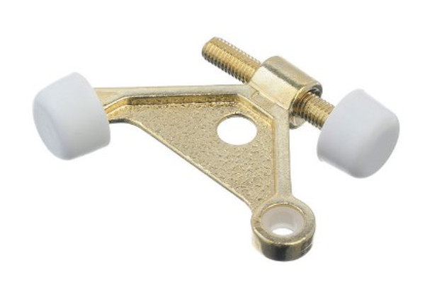 2-5/8 in. W Metal Bright Gold Hinge Pin Door Stop Mounts to door and wall