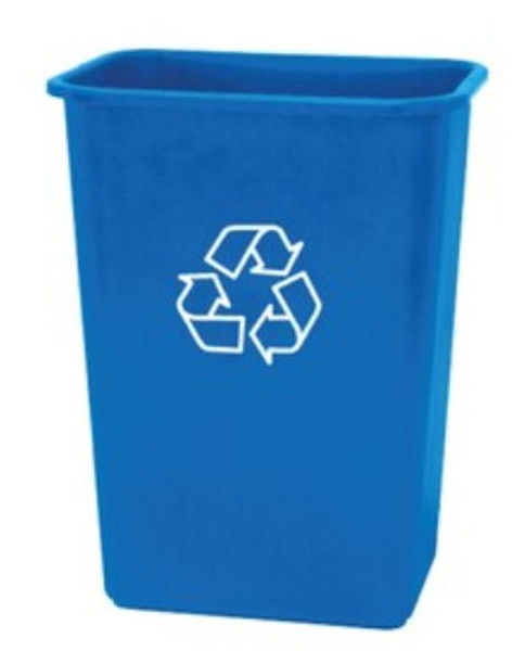 United Solutions EcoSense WB0069 Blue Plastic 41 Quart Recycling Indoor Wastebastket United Solutions EcoSense WB0069 Blue Plastic 41 Quart Recycling Indoor Wastebastket