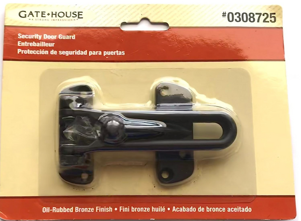 Gatehouse Oil-Rubbed Bronze Security Door Guard Lock Gatehouse Oil-Rubbed Bronze Security Door Guard Lock