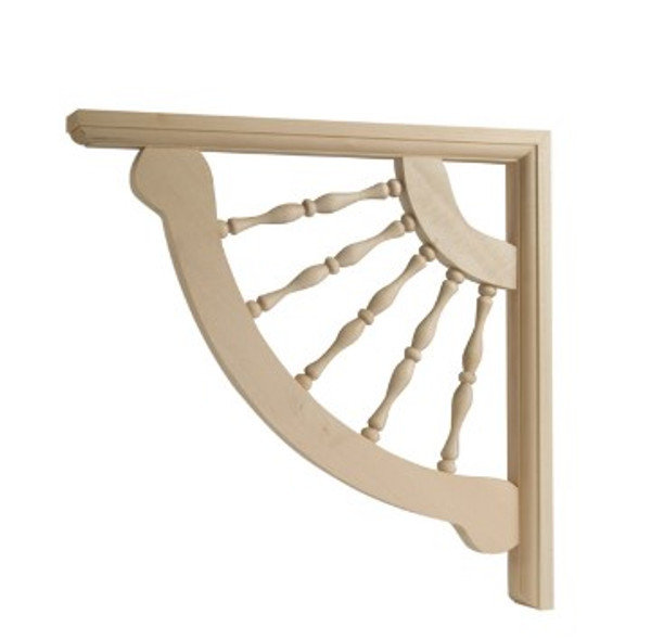 Waddell 12 in. H X 12 in. L Prefinished Black Hardwood Decorative Bracket Waddell 12 in. H X 12 in. L Prefinished Black Hardwood Decorative Bracket