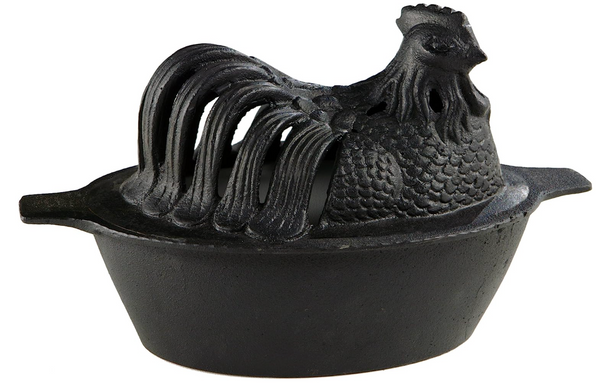 US Stove Kettle Chicken Steamer, For Use with Hot Stove, Cast Iron, Black US Stove Kettle Chicken Steamer, For Use with Hot Stove, Cast Iron, Black