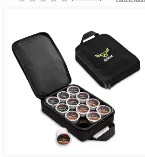 Easy access with 270 degree zipper cover  Rigid plastic protective tray for coffee pods  Portable and lightweight Easy access with 270 degree zipper cover  Rigid plastic protective tray for coffee pods  Portable and lightweight