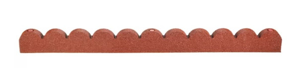 Rubberific 4-ft x 4-in Scallop Red Rubber Landscape Edging Section