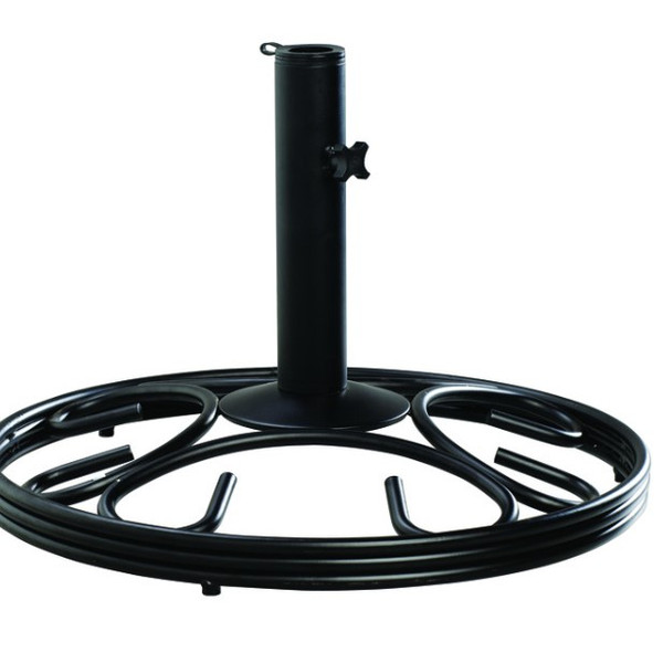 Living Accents Black Cast Iron Umbrella Base 19-1/2 in. W x 13 in. H