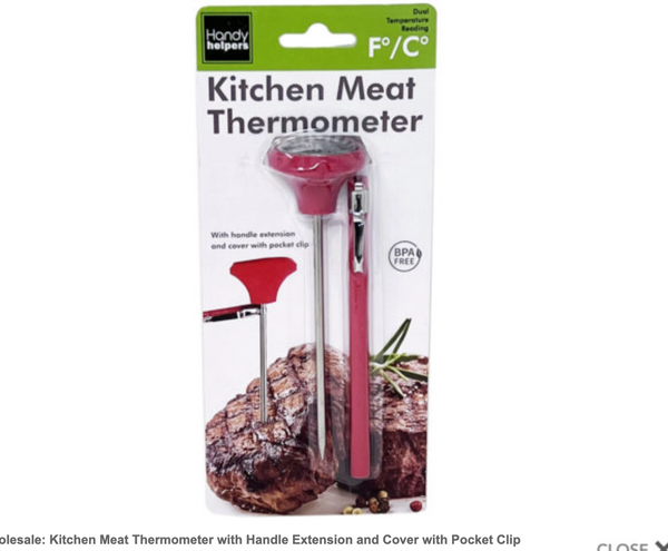 Kitchen Meat Thermometer With Handle Extension And Cover With Pocket Clip Kitchen Meat Thermometer With Handle Extension And Cover With Pocket Clip