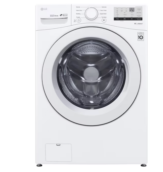 LG 4.5-cu ft High Efficiency Stackable Front-Load Washer (White) ENERGY STAR LG 4.5-cu ft High Efficiency Stackable Front-Load Washer (White) ENERGY STAR