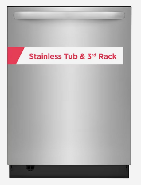 Frigidaire Stainless Steel Tub Top Control 24-in Built-In Dishwasher with third rack (Fingerprint Resistant Stainless Steel) ENERGY STAR, 49-dBA Frigidaire Stainless Steel Tub Top Control 24-in Built-In Dishwasher with third rack (Fingerprint Resistant Stainless Steel) ENERGY STAR, 49-dBA