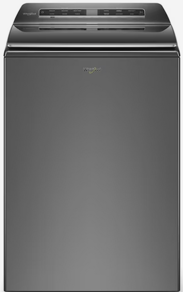 Whirlpool Smart Capable w/Load and Go 5.3-cu ft High Efficiency Impeller and Agitator Smart Top-Load Washer (Chrome Shadow) ENERGY STAR
