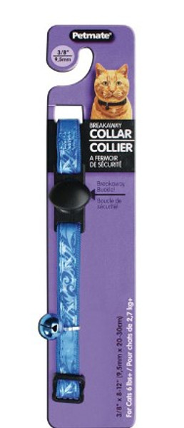 Blue Nylon Cat Collar