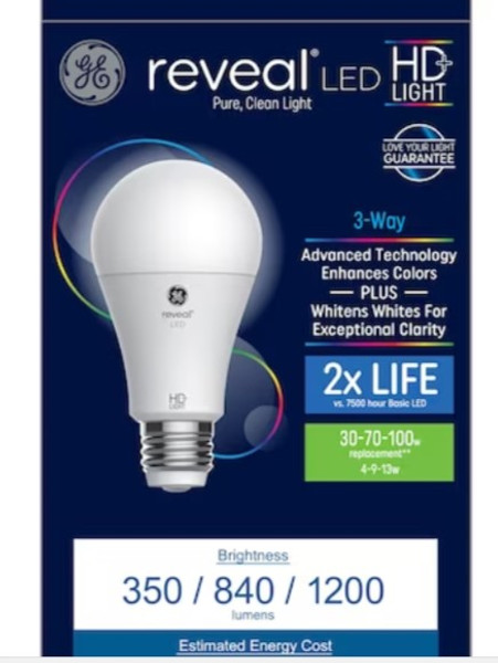 GE Reveal A21 Color-enhancing Medium Base (E-26) LED Light Bulb GE Reveal A21 Color-enhancing Medium Base (E-26) LED Light Bulb