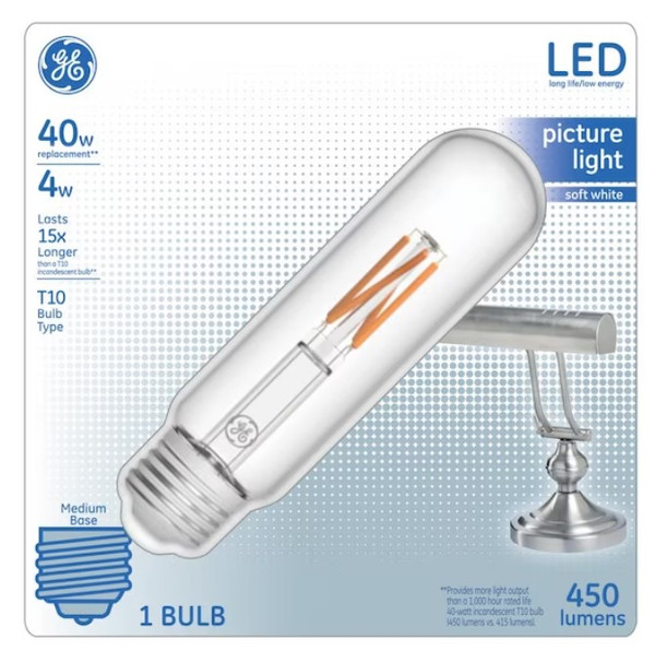 GE LED 40-Watt EQ T10 Soft White Medium Base (E-26) Light Bulb