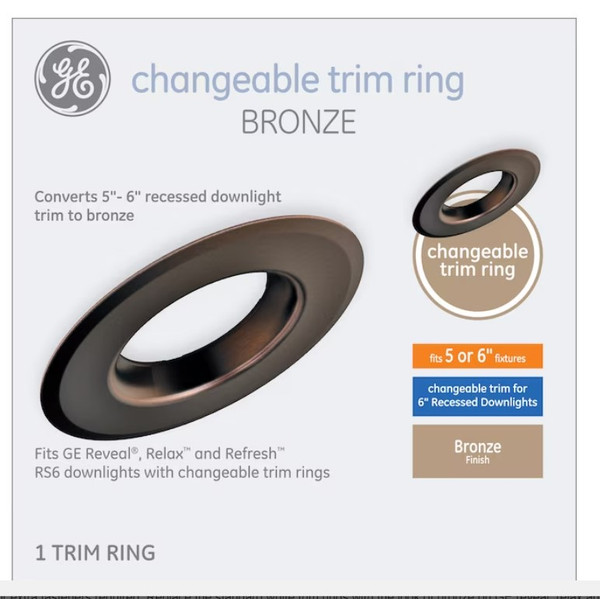 GE 6-in Bronze Baffle Recessed Light Trim GE 6-in Bronze Baffle Recessed Light Trim