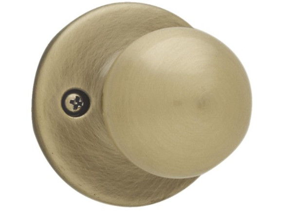 KWIKSET Antique Brass Polo Dummy Door Knob KWIKSET Antique Brass Polo Dummy Door Knob