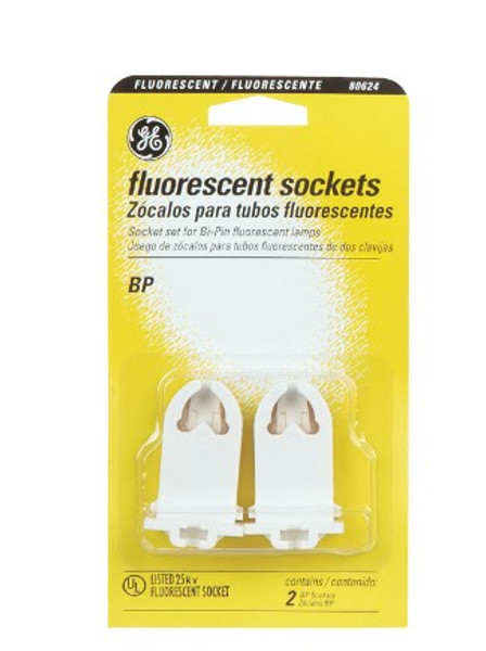 GE Plastic Medium Base Socket 2 pk