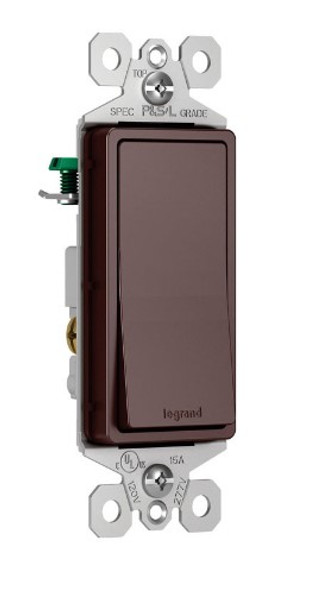 Legrand Radiant 15 amps Paddle Switch Dark Bronze 1 pk