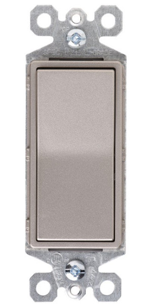 Pass & Seymour Legrand 15 amps Rocker Switch Silver 1 pk Pass & Seymour Legrand 15 amps Rocker Switch Silver 1 pk