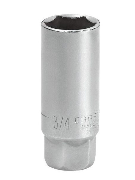 CRAFTSMAN 3/8" DRIVE 6-POINT SPARK PLUG SOCKET – Professional 3/4" Nickel Chrome Socket with Rubber Plug Holder CRAFTSMAN 3/8" DRIVE 6-POINT SPARK PLUG SOCKET – Professional 3/4" Nickel Chrome Socket with Rubber Plug Holder
