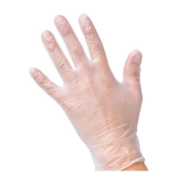 Tirol WS2020-17-L Disposable Gloves Vinyl Large Clear Powder Free Clear