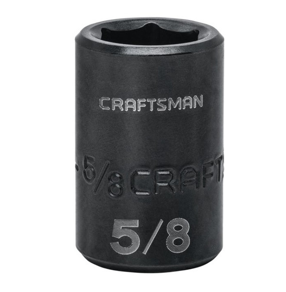 Craftsman 1/2 in. Drive in. drive 5/8 6 Point Standard Impact Socket Craftsman 1/2 in. Drive in. drive 5/8 6 Point Standard Impact Socket