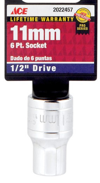 Ace 11MM 1/2 in. drive Metric 12 Point Socket