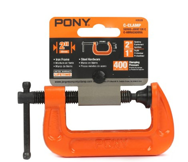 Pony 2 in. X 1 in. D Hobby C-Clamp 400 lb 1 pc Pony 2 in. X 1 in. D Hobby C-Clamp 400 lb 1 pc