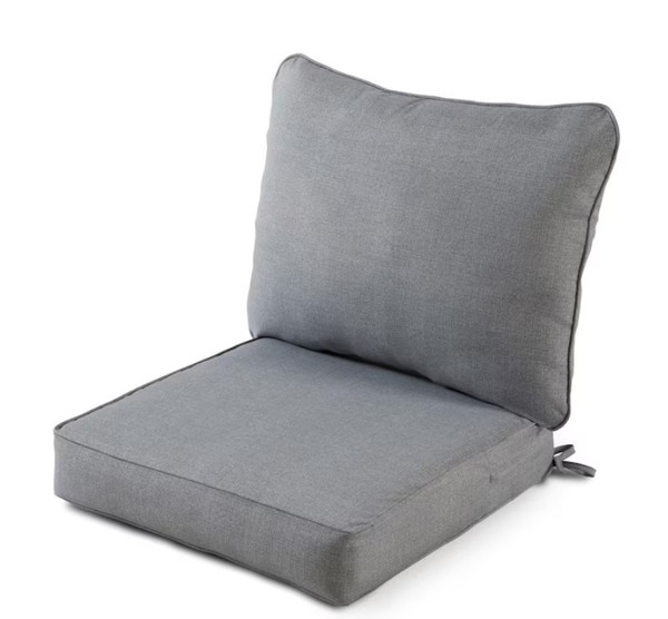 Greendale Home Fashions 25-in x 25-in 2-Piece Heather Deep Seat Patio Chair Cushion