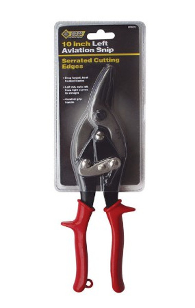 Steel Grip 10 in. Chrome Alloy Steel Left Serrated Aviation Snips 1 pk