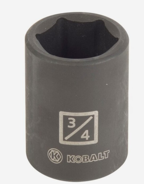 Kobalt Standard (SAE) 1/2-in Drive 3/4-in 6-point Impact Socket Kobalt Standard (SAE) 1/2-in Drive 3/4-in 6-point Impact Socket