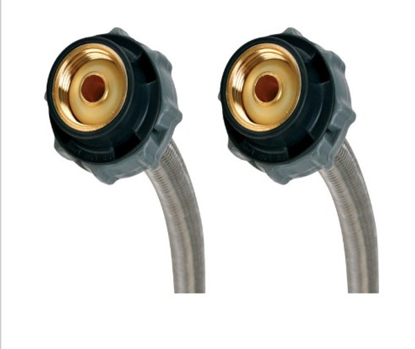 Fluidmaster Click Seal 3/8 in. FIP X 1/2 in. D FIP 12 in. Stainless Steel Supply Line Fluidmaster Click Seal 3/8 in. FIP X 1/2 in. D FIP 12 in. Stainless Steel Supply Line