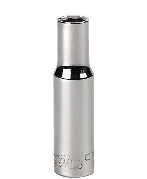 Craftsman 3/8 in. Drive 5/16 in. 6-Point Deep Socket | Durable Chrome Socket for Tight Spaces & High Torque | SAE Tool Accessory Craftsman 3/8 in. Drive 5/16 in. 6-Point Deep Socket | Durable Chrome Socket for Tight Spaces & High Torque | SAE Tool Accessory