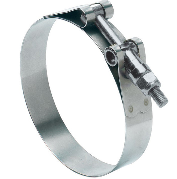 Ideal Tridon 1-3/4 in. 2 in. 175 Silver Hose Clamp With Tongue Bridge Stainless Steel Band T-Bolt