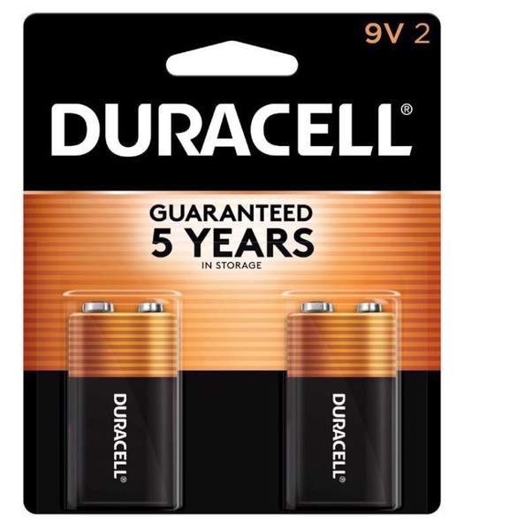 Duracell Coppertop 9-Volt Alkaline Batteries 2 pk Duracell Coppertop 9-Volt Alkaline Batteries 2 pk